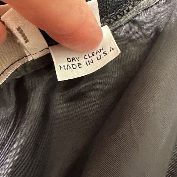 Jones New York petite 100% wool lined wrap skirt black 14p - Picture 10 of 12